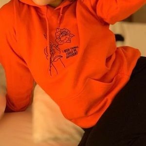 I WISH THINGS WHERE DIFFERENT ORANGE HOODIE